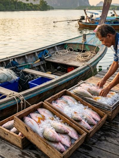 ปลาทะเลน้ำลึกวัตถุดิบลูกชิ้นปลาภูเก็ตแท้ 100% สดใหม่ไร้สารเคมี